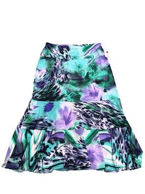 Vintage Marallis Collection NWT Y2K Abstract Mermaid Midi Skirt S